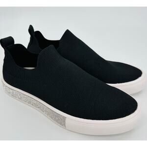 Bernie Mev Sparky Women Slip-On Sneaker Stretch Knit Black Womens EU 37 US 6.5-7